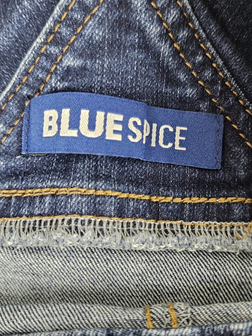 Blue Spice Dark Wash Denim Short Overalls Blue Size 7 - Picture 13 of 14
